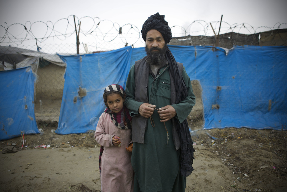 IDP camps in Afghanistan.

Mir-Adam, aged 58 and father of 9 children, whose family was displaced from Helmand to Kabul about seven years ago, lives at the Charah-e-Qambar refugee camp where he works as a guard at the mobile clinic facilitated by WHO.