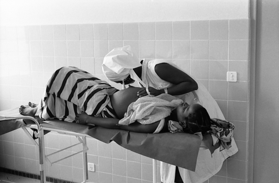 In tropical Africa, although the birth rate was very high, the maternal death rate was alarming, and the infant death rate, in certain regions, was as high as 150-400 per 100 live births. In an effort to remedy this state of affairs health authorities tried to speed up the training of midwives, expand rural health services, and modernize the equipment of health centres for mothers and children. Pre-natal examination.