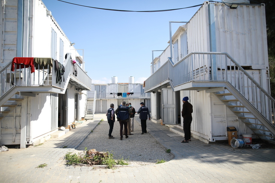 On 22 March 2020, WHO staff visit a co-located quarantine facility next to the new Rafah Crossing Field Hospital in the Gaza Strip. The quarantine facility includes 50 rooms for quarantined travellers.