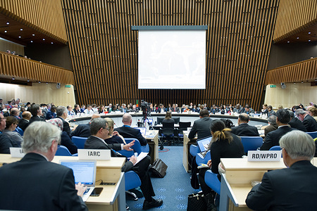 The Executive Board is composed of 34 members technically qualified in the field of health. Members are elected for three-year terms. The main functions of the Board are to give effect to the decisions and policies of the World Health Assembly, to advise it and generally to facilitate its work. The 142nd Session of the Executive Board, WHO Headquarters, Geneva. 22 January 2018.