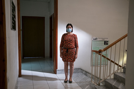 On 22 October 2021, Lead for the Contact Tracing Team on Malta’s COVID-19 Public Health Response Dr Elaine L. stands for a portrait at the Health Information and Research Directorate in Guardamangia.
