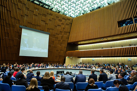 View of the 145th Session of the WHO Executive Board.