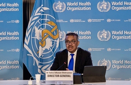 On 23 July 2022, WHO Director-General Dr Tedros Adhanom Ghebreyesus speaks during a press conference to update on the report of the 2nd meeting of the IHR Emergency Committee regarding the multi-country outbreak of monkeypox. Dr Tedros stated that the global monkeypox outbreak represents a public health emergency of international concern (PHEIC). Read the https://www.who.int/director-general/speeches/detail/who-director-general-s-statement-on-the-press-conference-following-IHR-emergency-committee-regarding-the-multi--country-outbreak-of-monkeypox--23-july-2022 .
