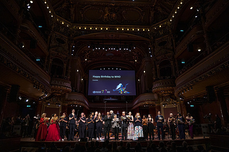 To celebrate WHO's 75th anniversary, WHO presented the “Healing Arts" concert at the Victoria Hall in Geneva, Switzerland, on 8 April 2023. Related: https://www.who.int/news-room/events/detail/2023/04/08/default-calendar/healing-arts--concert-to-celebrate-who-s-75th-anniversary