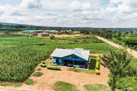 An aerial view of Musovu Health Post in Bugesera District, Rwanda.  The Musovu Health Post is in Bugesera district and serves a population of 5175 people. The health post serves between 30 to 100 patients per day (with a greater peak during the malaria period), and provides several health services, ranging from outpatient visits to immunization, laboratory, and maternity. Before the Musovu Health Post was built in September 2019, patients had to walk over two hours to reach the nearest health centers of Juru or Mwogo. In the aim to help bring accessible, affordable, and enhanced quality primary health care services to rural communities in Rwanda, the Ministry of Health, in collaboration with the non-profit organization Society for Family Health (SFH), Rwanda launched second-generation health posts in 2019. These health posts are set up as a public-private partnership and are being managed by SFH. Health posts like this one serve as an interface between community health workers and the larger health centres in the area. Compared to first-generation health posts that offer a limited menu of basic services, second-generation health posts, like the one in Musovu, represent a new model by providing expanded primary health care services – including primary curative consultations and screening, (NCDs, dental and eye), family planning services (condoms, pills, injections, circumcision), ante- and post-natal consultations, HIV voluntary counseling and testing and provider-initiated testing (basic lab services), management of communicable and non-communicable diseases, wound care, follow up of malnutrition cases, and DOT for tuberculosis.  Yvette, Manager of Musovu Health Post, was pleased to mention that the establishment of the health post in Musovu has had a positive impact on a number of indicators, including the increased rate of community-based health insurance (CBHI) contributions within the community.  The closest health center is located quite far and requires patients to walk long distances, about 7km from the Musovu health post. Hence, people used to be more reluctant to seek health services and to pay their contribution to CBHI given that did not seek services on a regular basis. Since the health post has been established, they got an incentive to contribute to the CBHI and the rate of contributions increased significantly.  “When we started working here [...] community-based health insurance enrolment was very low; people would say ‘we have no hospital here anyway ... so why bother!’ […] But as we speak, Musovu cell is among the first cells in Bugesera district with a high community-based health insurance enrollment.”  WHO is working with the Ministry of Health to deliver and strengthen universal health coverage (UHC) in Rwanda. WHO is currently supporting the Ministry to bring greater numbers of health posts to communities, aiming to reduce walking time to a health post to under 25 minutes by 2024. Related: https://extranet.who.int/uhcpartnership/story/rwandas-primary-health-care-strategy-improves-access-essential-and-life-saving-health
