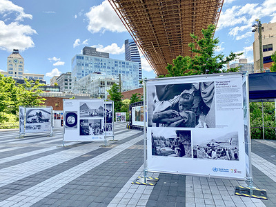 As part of WHO's 75th anniversary activities, an exhibition featuring highlights of the Organization's photography archives was included in the annual Photoville photography festival in New York City from 3 to 18 June 2023. https://www.who.int/news-room/events/detail/2023/06/03/default-calendar/picturing-health--highlights-from-the-world-health-organization-archives