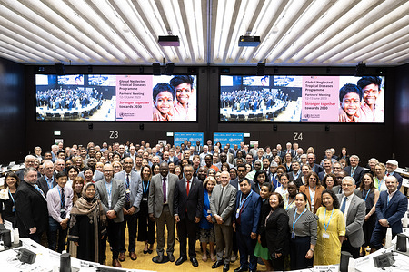 Representatives of the global Neglected Tropical Disease (NTD) community participated in the Global Neglected Tropical Diseases Programme Partners’ Meeting at WHO headquarters in Geneva, Switzerland, from 12-13 June 2023. The objectives of the meeting were to review progress on the https://www.who.int/publications-detail-redirect/9789240010352 and generate a better understanding of global NTD operations from both disease-specific and cross-cutting perspectives, as well as to engage in wide-ranging discussions around the vision for One WHO delivering on one Global NTD Programme. Related:  https://www.who.int/news/item/14-06-2023-who-s-global-neglected-tropical-diseases-programme-partners--meeting-ends-with-stirring-call-for-worldwide-action https://www.who.int/news-room/events/detail/2023/06/12/default-calendar/global-ntd-programme-partners--meeting--stronger-together--towards-2030