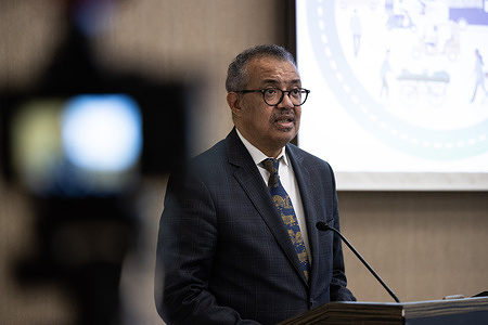 WHO Director-General Dr Tedros Adhanom Ghebreyesus at an event to launch the https://www.who.int/teams/social-determinants-of-health/safety-and-mobility/global-status-report-on-road-safety-2023 . The report details the scale of global road traffic deaths, and progress in advancing laws, strategies and policies to reduce them around the world. The 2023 report provides the first complete overview of progress made during the United Nations Decade of Action for Road Safety 2011–2020 and sets a baseline of data for the Decade of Action for Road Safety 2021–2030. Related: https://www.who.int/news-room/events/detail/2023/12/13/default-calendar/launch-of-the-global-status-report-on-road-safety-2023