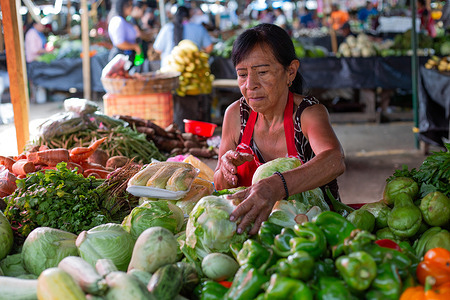 Edito tends her fruit stall at Mercado del Estadio in Tegucigalpa, Honduras, on 21 October 2023. Read more: https://www.who.int/initiatives/codex-trust-fund
