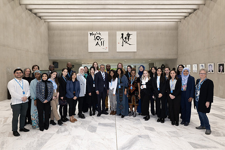 On 11 March 2024, WHO Director-General Dr Tedros Adhanom Ghebreyesus met current WHO Headquarters interns as well as the incoming and outgoing intern board. Pictured here: WHO Director-General Dr Tedros, WHO Interns and WHO Human Resouces staff. In a post published on X (formerly Twitter) after the meeting, Dr Tedros wrote: " Meeting with @WHO interns is one of the most inspiring internal activities for me.  Yesterday, I met with the current interns to discuss their career opportunities across the organization.  We agreed that interns will no longer have a three month break of service after they complete their internship. Interns will now be able to complete for positions after their internship is over making it possible to continue to work at WHO.   I firmly believe that talent is universal, opportunity isn’t. Hence, we’re expanding the opportunities for young talents from across the world. Together, for https://twitter.com/hashtag/HealthForAll?src=hashtag_click ."