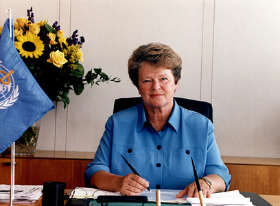 Dr Gro Harlem Brundtland (Norway), former Director-General of the World Health Organization, from 1998 to 2003.