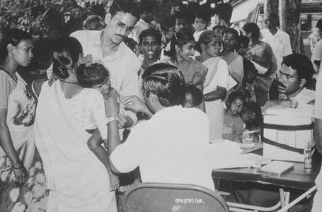 Vaccine trial in progress in India.