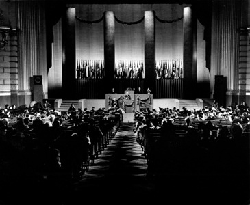 Delegates of 50 nations met at San Francisco between April 25 and June 26, 1945. Working on the Dumbarton Oaks proposals, the Yalta Agreement, and amendments proposed by various governments, the Conference hammered out the Charter of the United Nations and the Statute of the now international Court of Justice. The Charter was passed unanimously and signed by all the representatives. It came into force on 24 October 1945, when China, France, the USSR, the United Kingdom and the United States and a majority of the other signatories had filed their instruments of ratification. General view of a meeting of the United Nations Conference on International Organization, which was held in the Opera House of San Francisco.