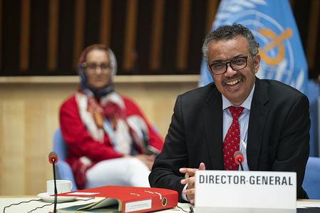 WHO Director-General Dr Tedros Adhanom Ghebreyesus at the conclusion of EB147. The 147th session of the WHO Executive Board was held virtually on Friday 22 May 2020.