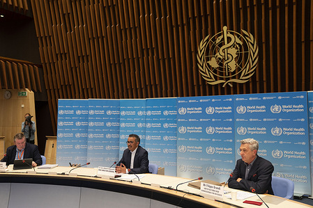 WHO Director-General Dr Tedros Adhanom Ghebreyesus joined by UN High Commissioner for Refugees Filippo Grandi for the COVID-19 Daily Press Conference 19 June 2020. Title reflects the respective position of the subject at the time the photo was taken. See WHO Director-General's opening remarks at the media briefing on COVID-19 (19 June 2020): https://www.who.int/dg/speeches/detail/who-director-general-s-opening-remarks-at-the-media-briefing-on-covid-19---19-june-2020