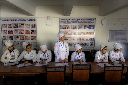 Class of the rehabilitation department at the Medical College of the Republic of Tajikistan.